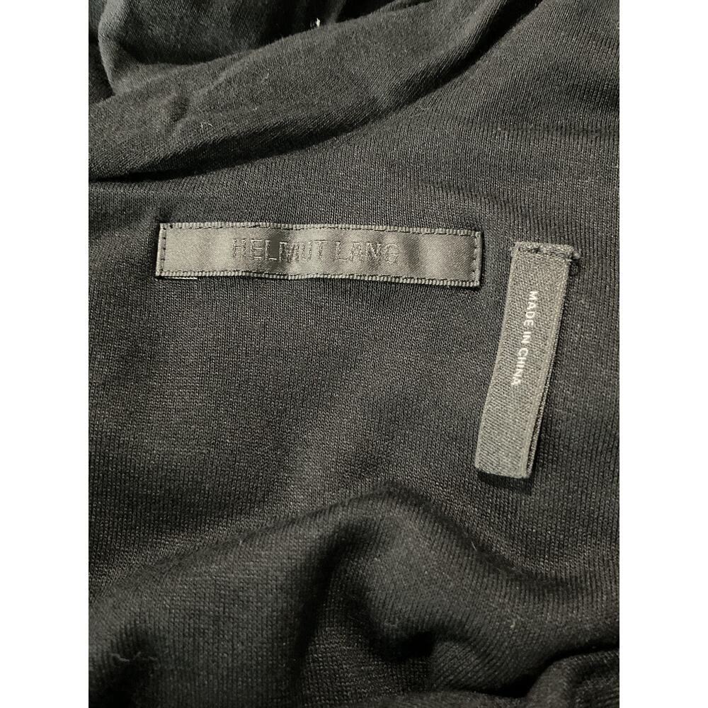 Helmut Lang 'Scala' Black Viscose Drape Mini Dres… - image 4